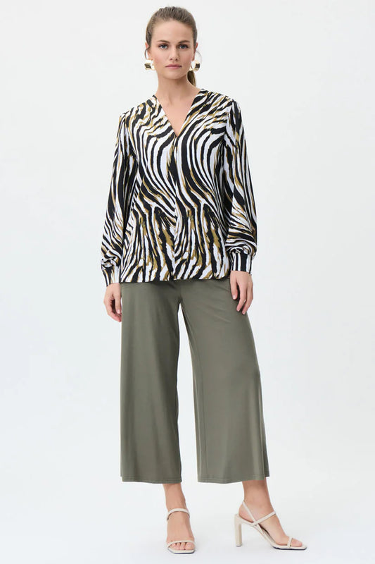 Joseph Ribkoff Printed Long Sleeve Top Vanilla/Multi 231191-2539