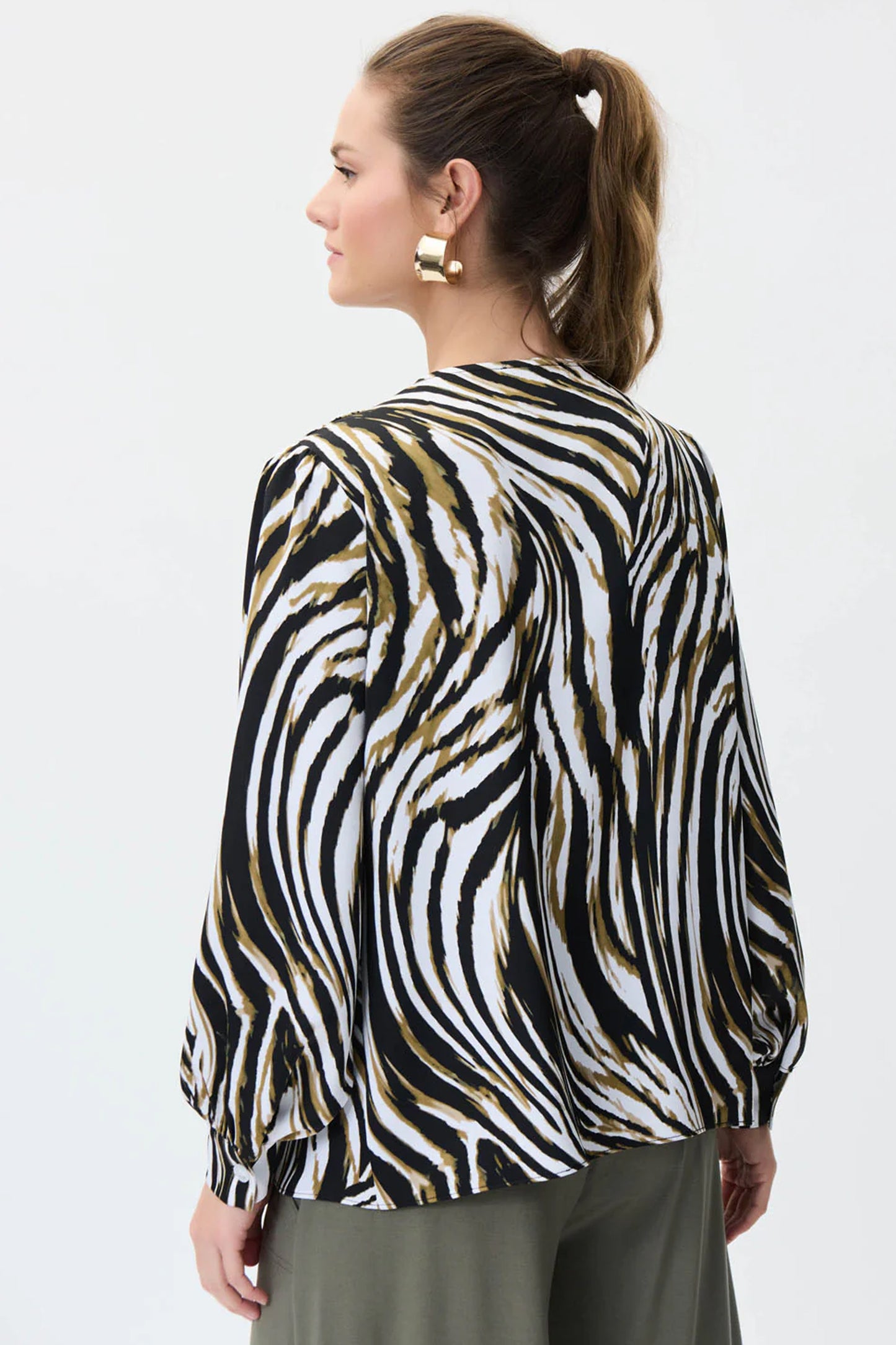Joseph Ribkoff Printed Long Sleeve Top Vanilla/Multi 231191-2539