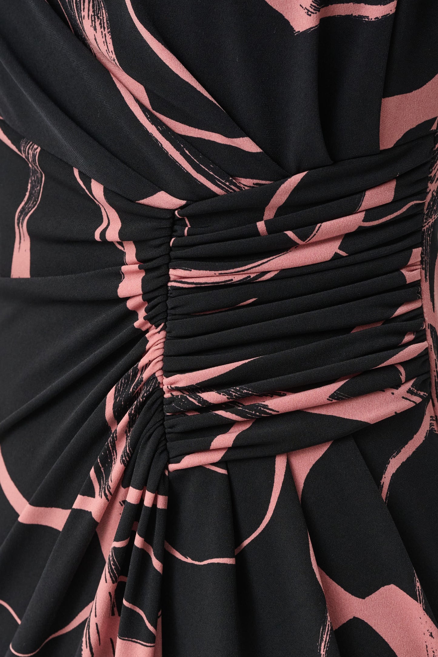 Joseph Ribkoff Silky Knit Printed Wrap Dress Black/Pink 263218-435