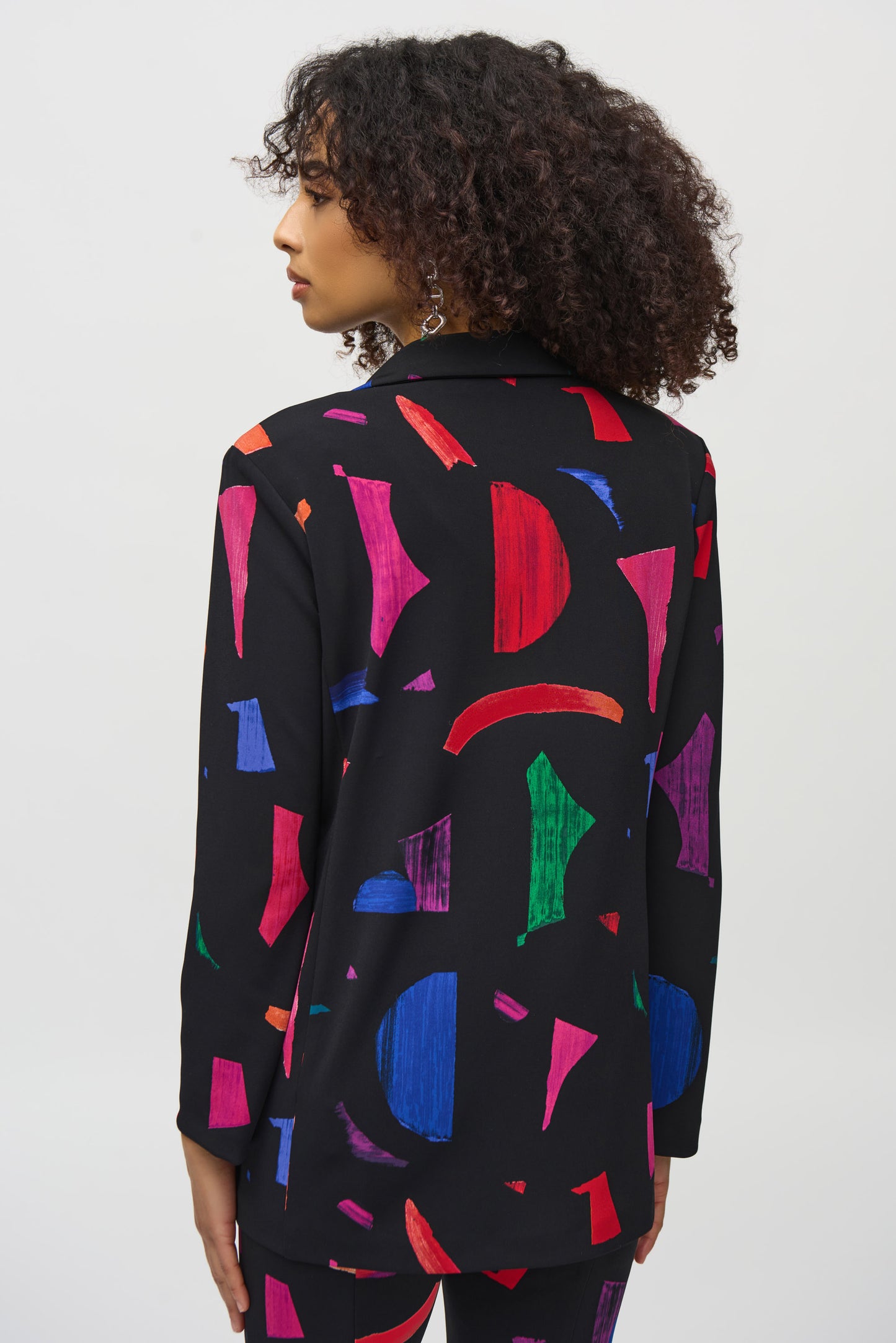 Joseph Ribkoff Abstract Silky Knit Blazer Black/Multi 244231-178