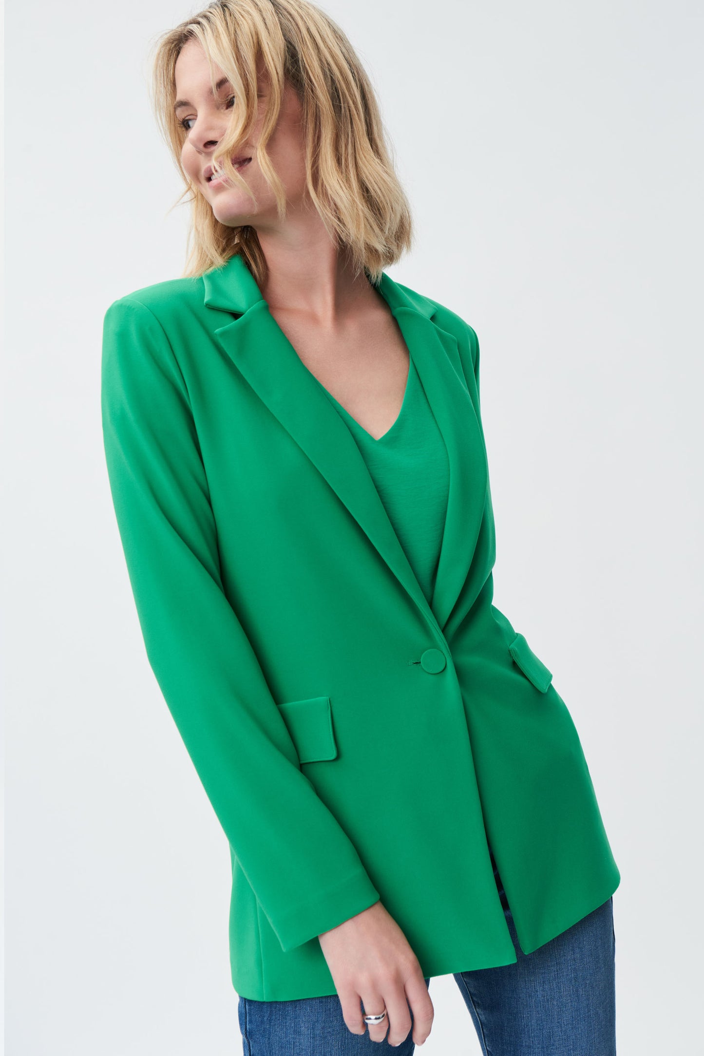 Joseph Ribkoff Straight Cut Blazer Foliage Green 231064-3993