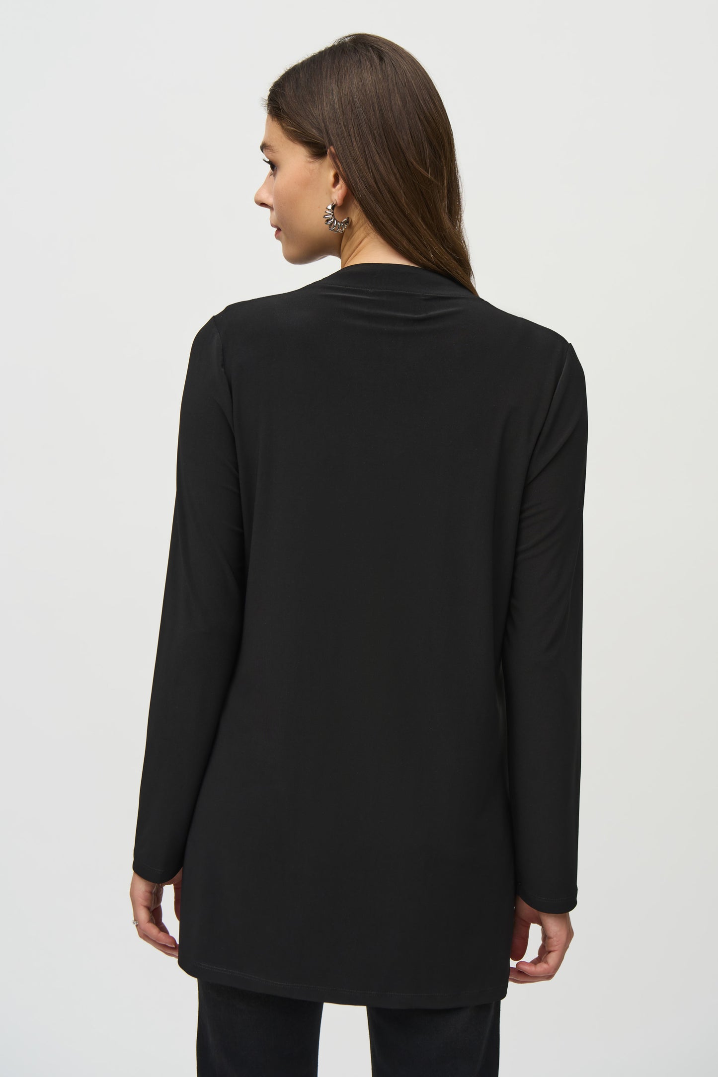 Joseph Ribkoff Pleather Trim Blazer Black 244088