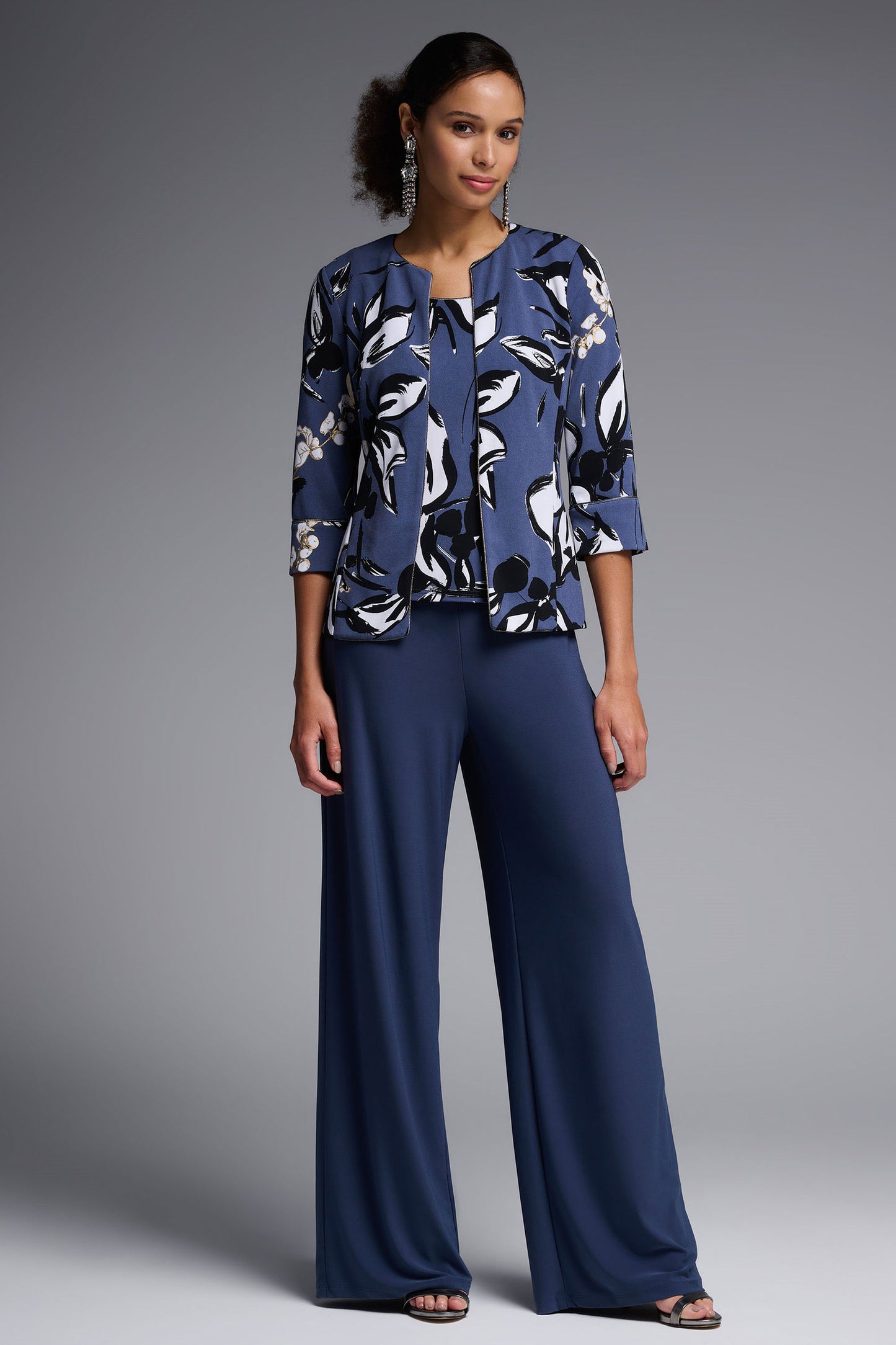 Joseph Ribkoff Signature Wide Leg Pants Mineral Blue 221340-3798