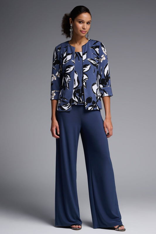 Joseph Ribkoff Signature Wide Leg Pants Mineral Blue 221340-3798