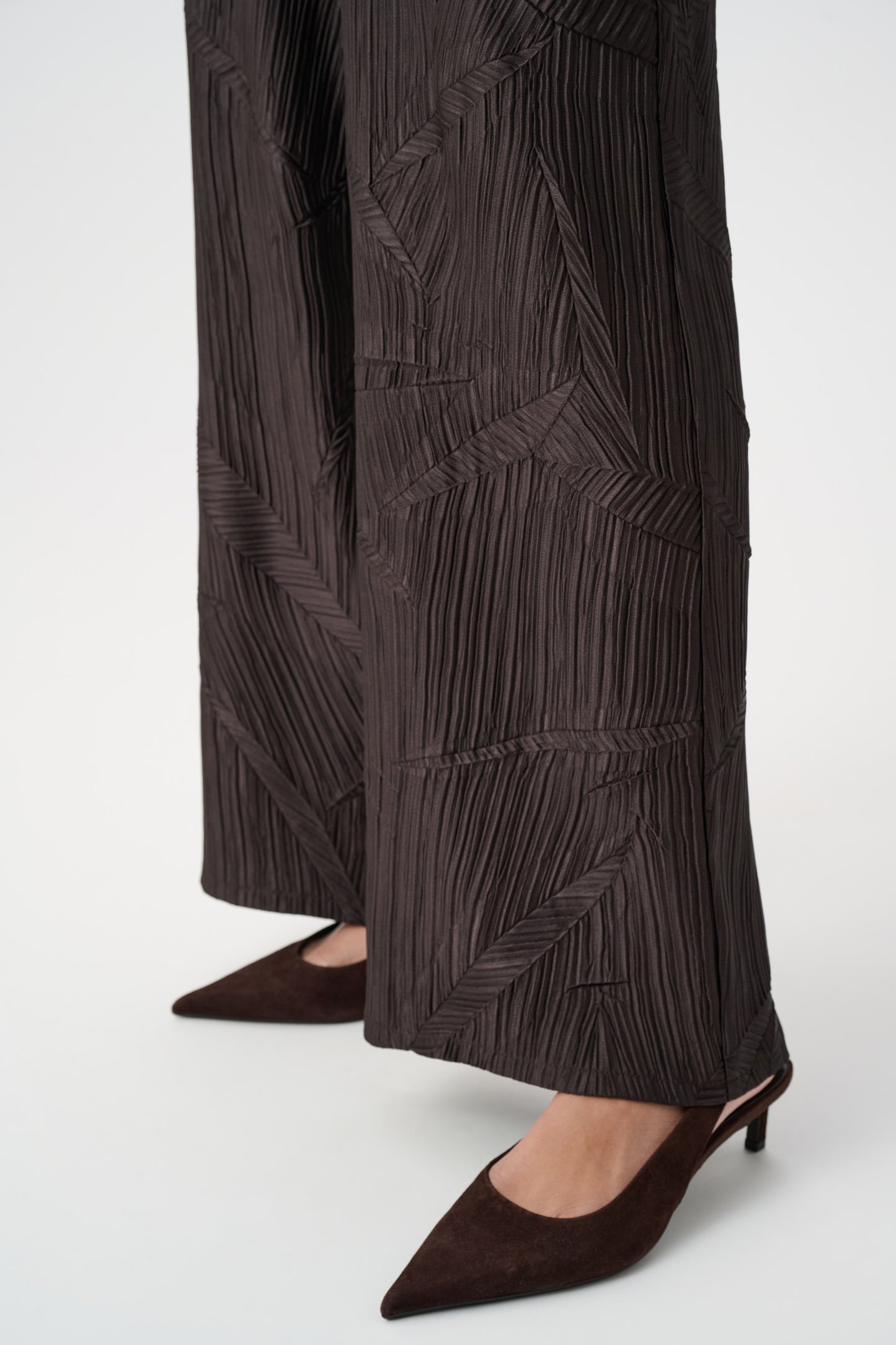 Joseph Ribkoff Pleated Satin Three Piece Set Mocha 263050/263051/263052