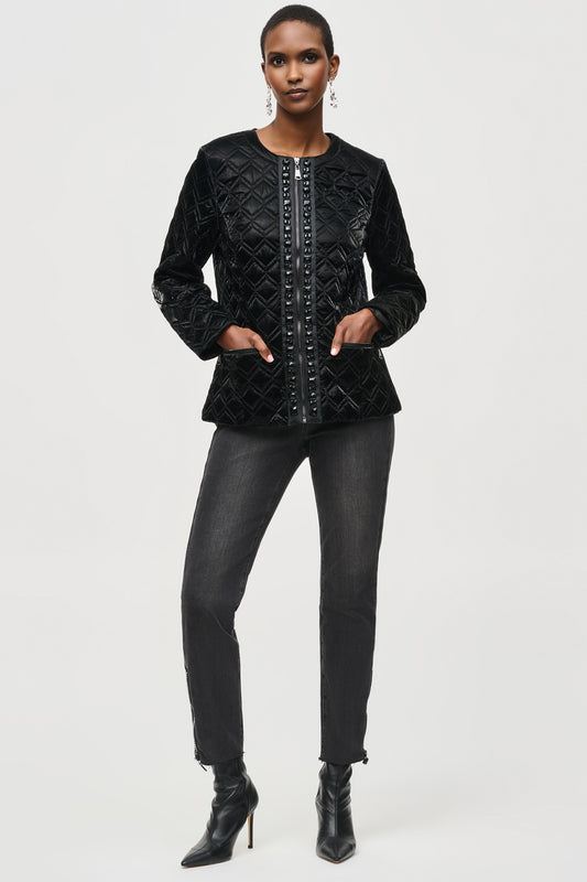 Joseph Ribkoff Quilted Puffer Jacket Black 243920