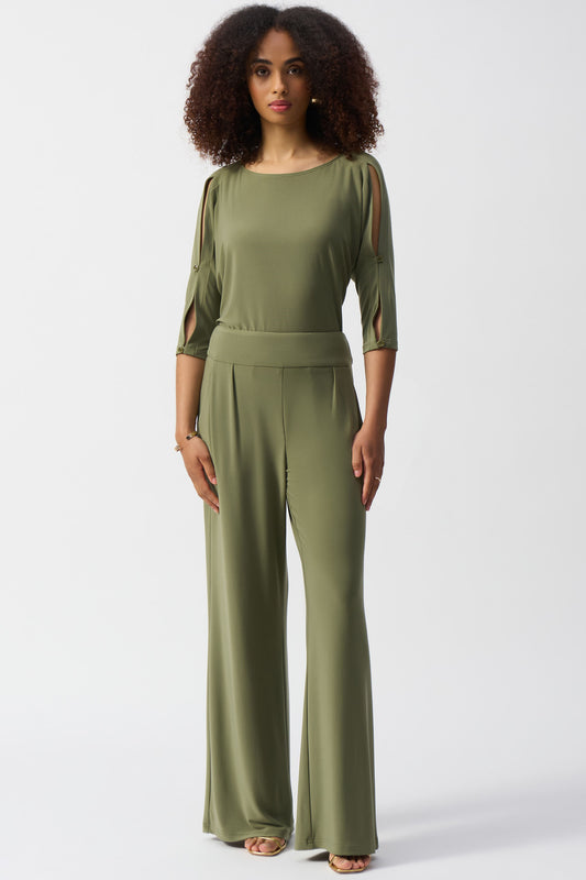 Joseph Ribkoff Silky Knit Top Cactus Green 251063-4371