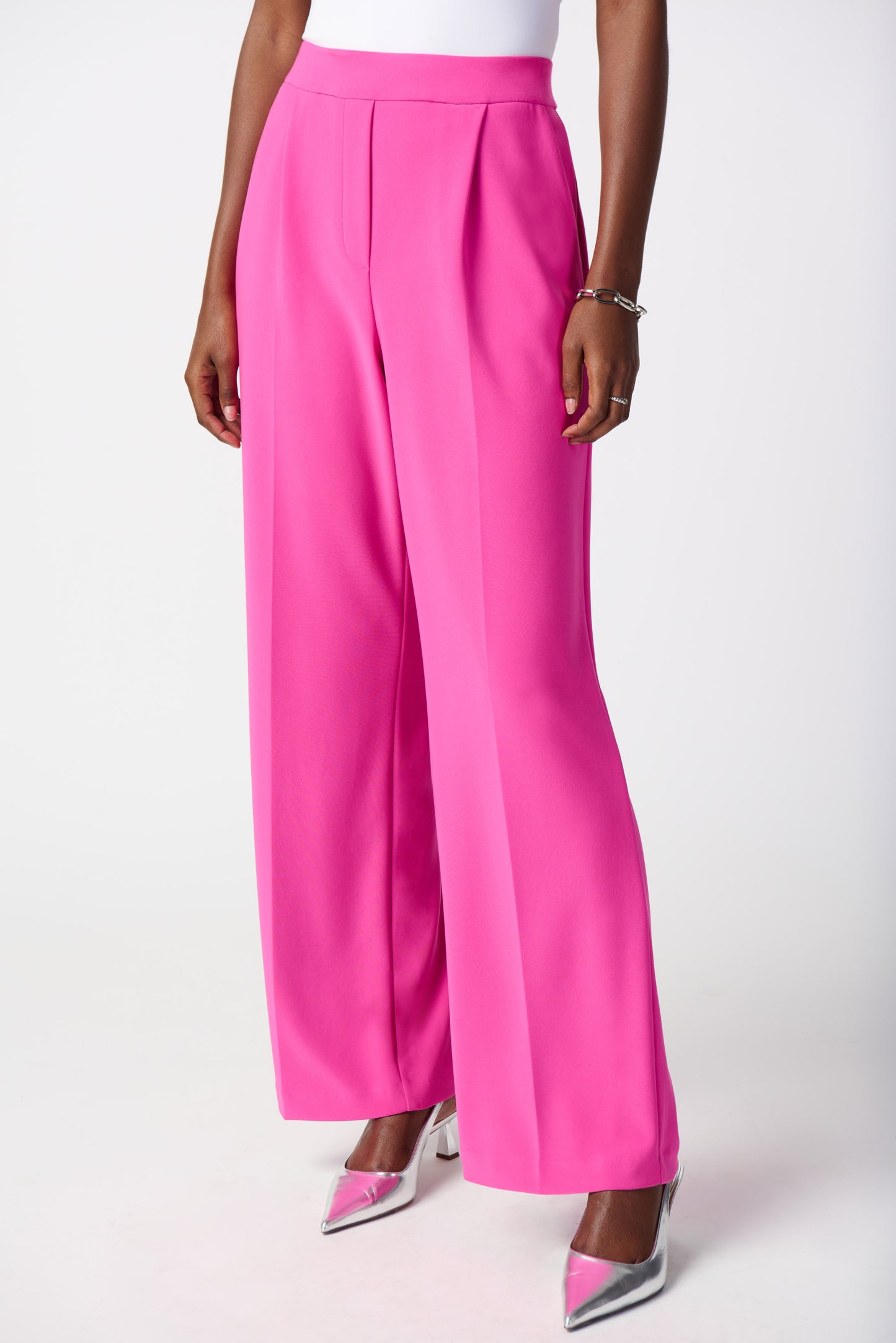 Joseph Ribkoff Silky Knit Wide-Leg Pants Ultra Pink 241095-4202