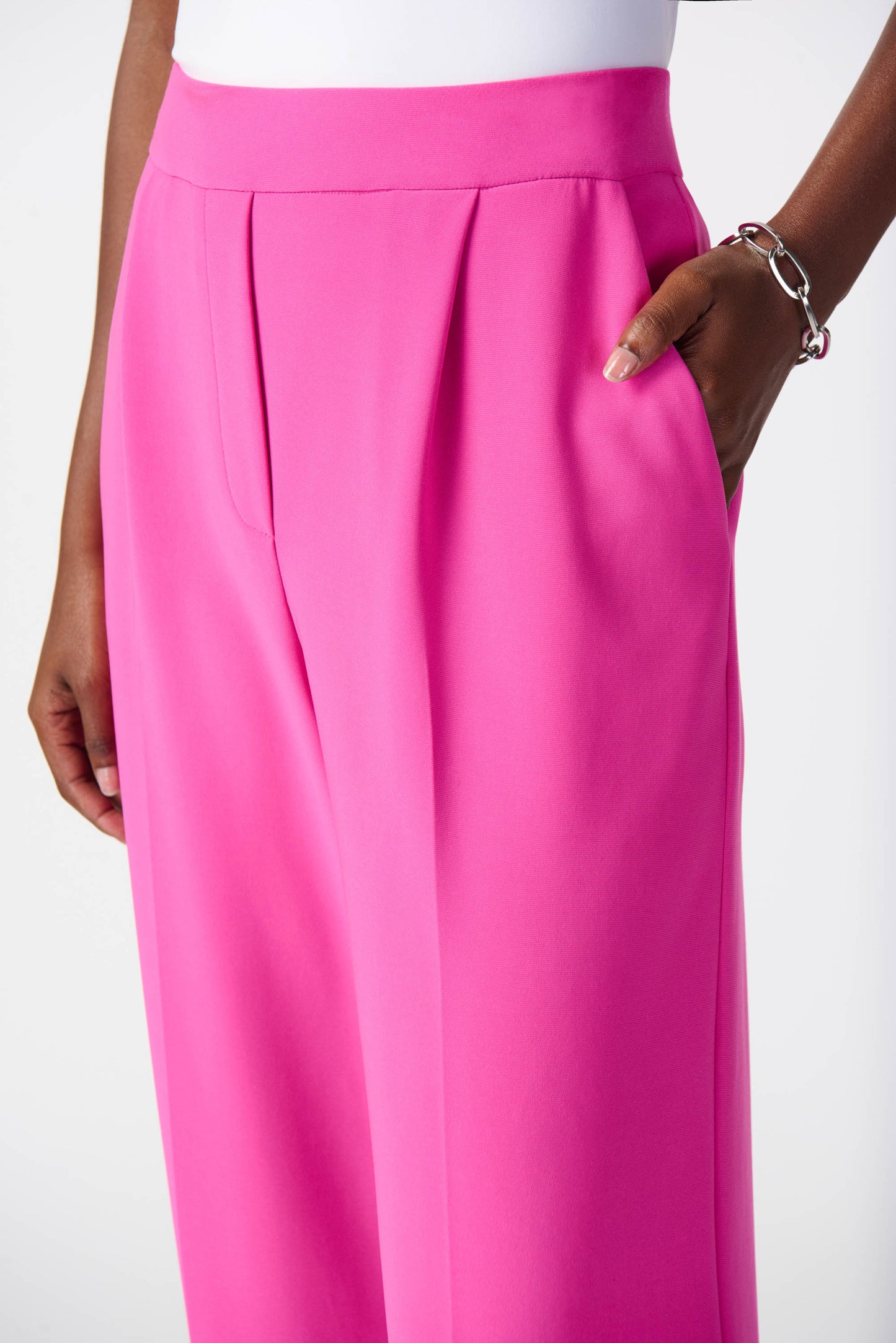 Joseph Ribkoff Silky Knit Wide-Leg Pants Ultra Pink 241095-4202