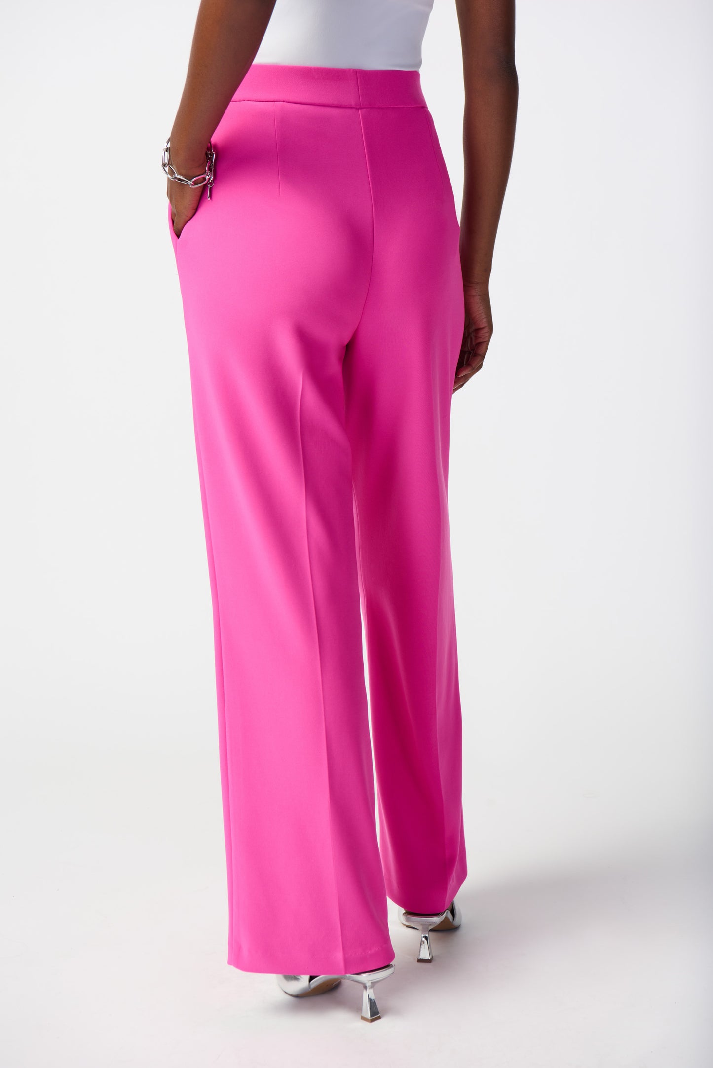 Joseph Ribkoff Silky Knit Wide-Leg Pants Ultra Pink 241095-4202