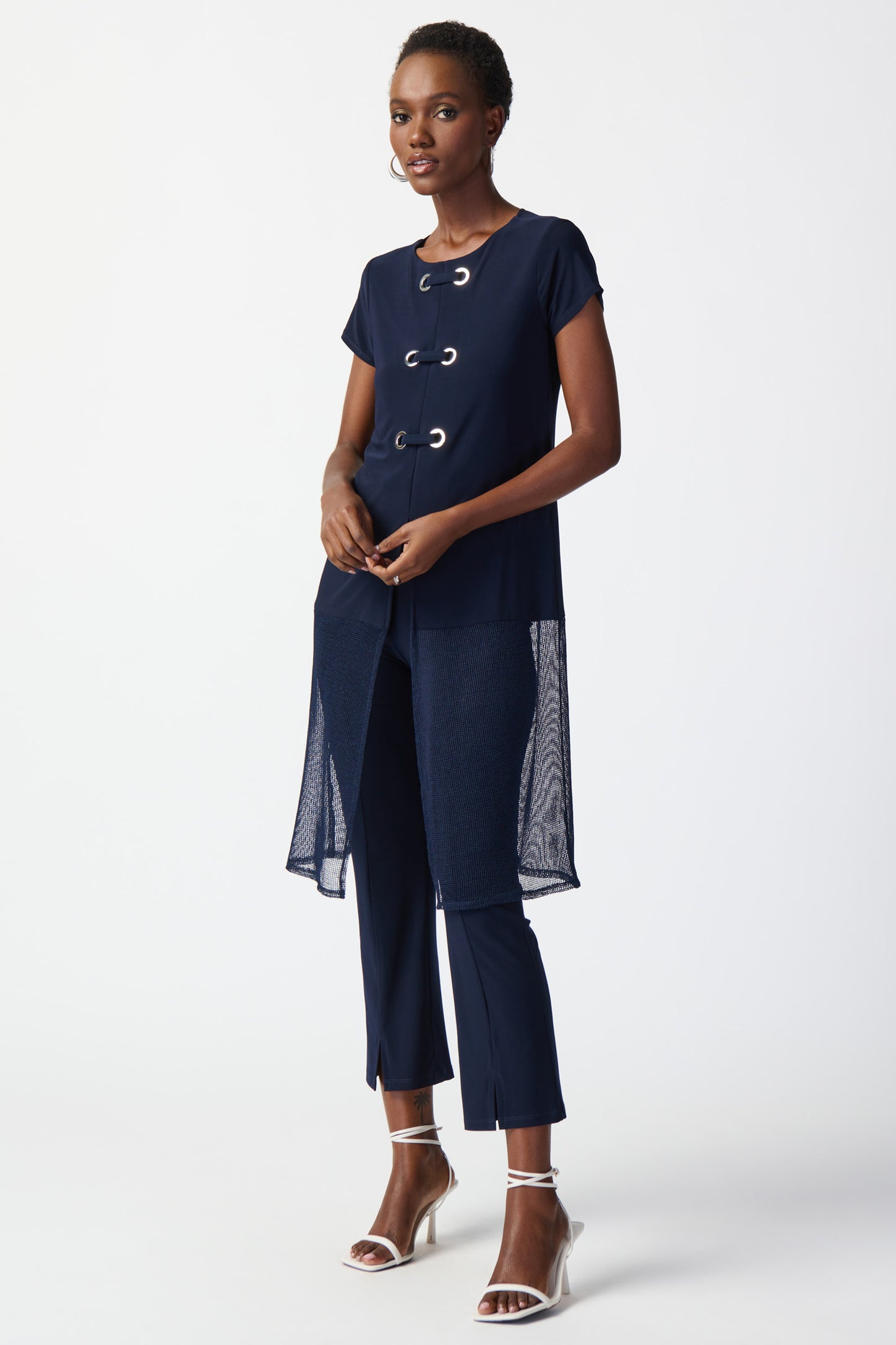 Joseph Ribkoff Silky Knit A-Line Tunic Midnight 241142-2166