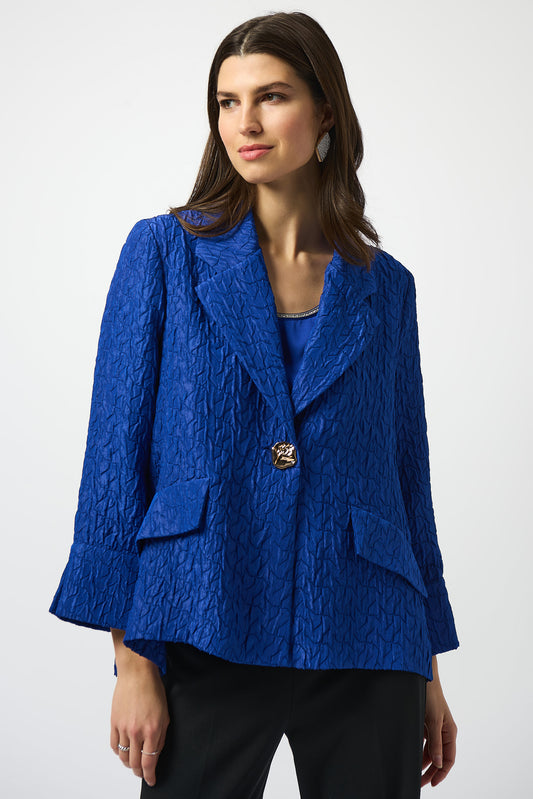 Joseph Ribkoff Textured Jacquard Swing Jacket Royal Sapphire 253773-2922