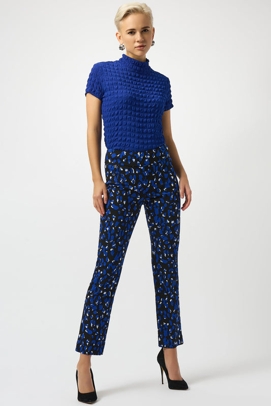 Joseph Ribkoff Textured Knit Fitted Top Royal Sapphire 253256-2922