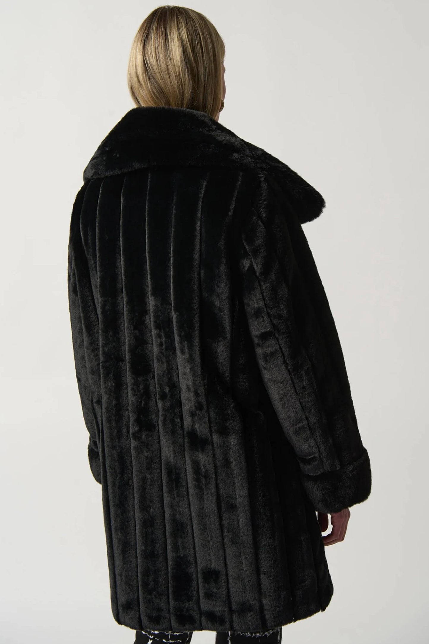 Joseph Ribkoff Faux Fur Reversible Puffer Coat Black 233900-11
