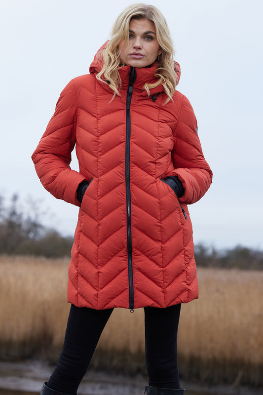 Junge Longline My Coat Brick Red 0225-2037-52-39