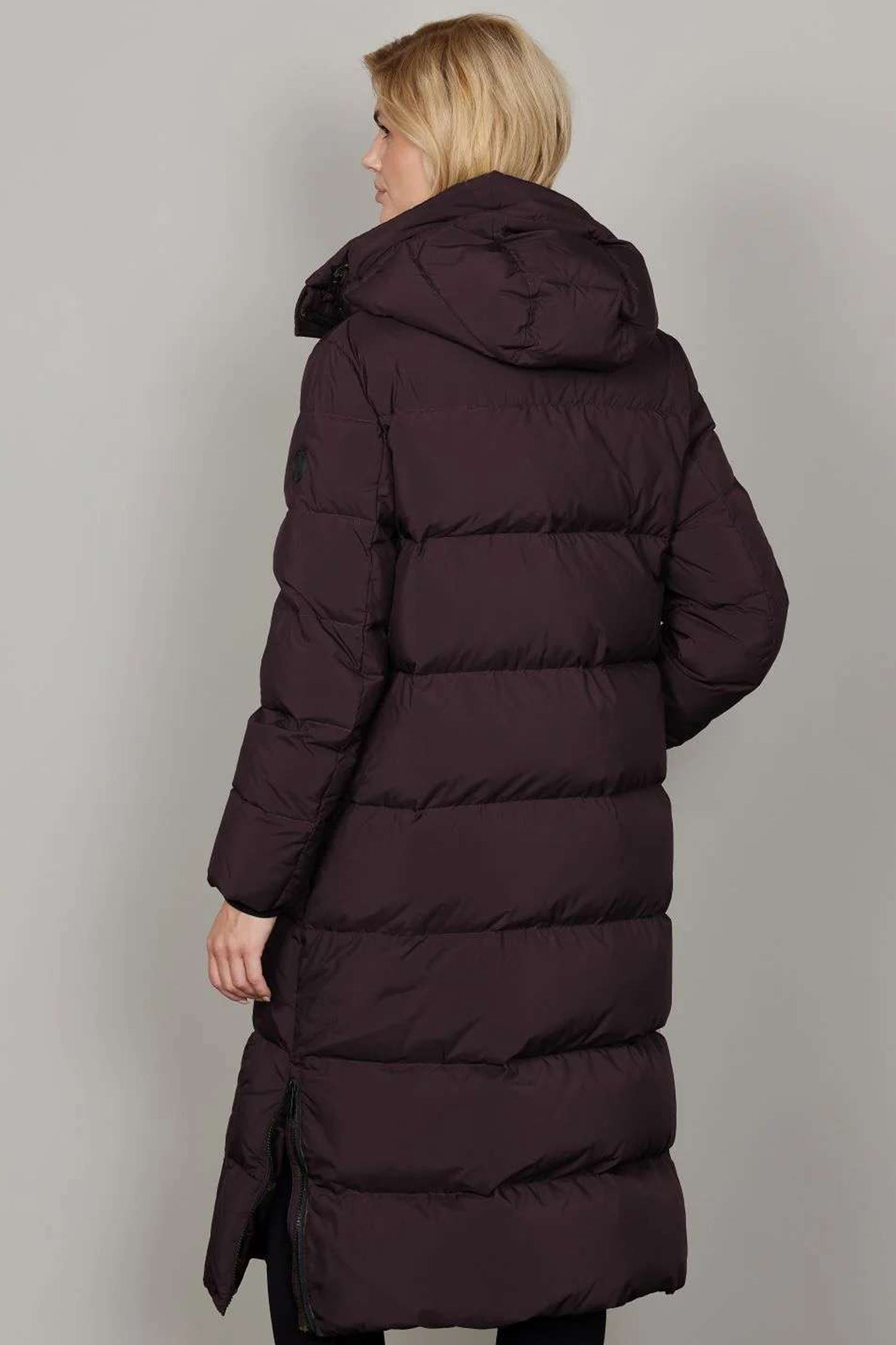 Junge Longline Down Molly Coat - Wine - 0225-1036-52-38