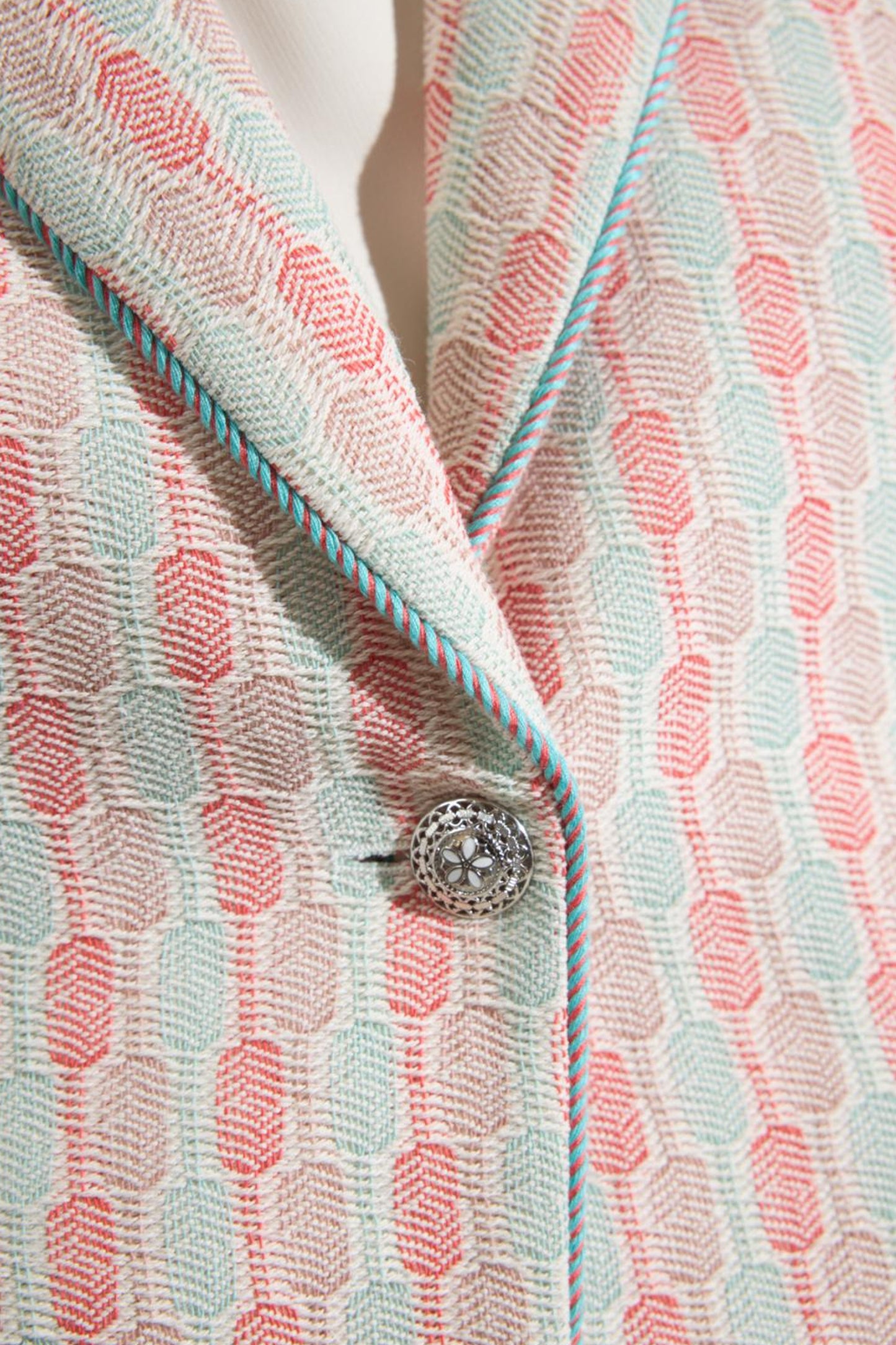 Bariloche Geometric Print Blazer Aqua Maceira