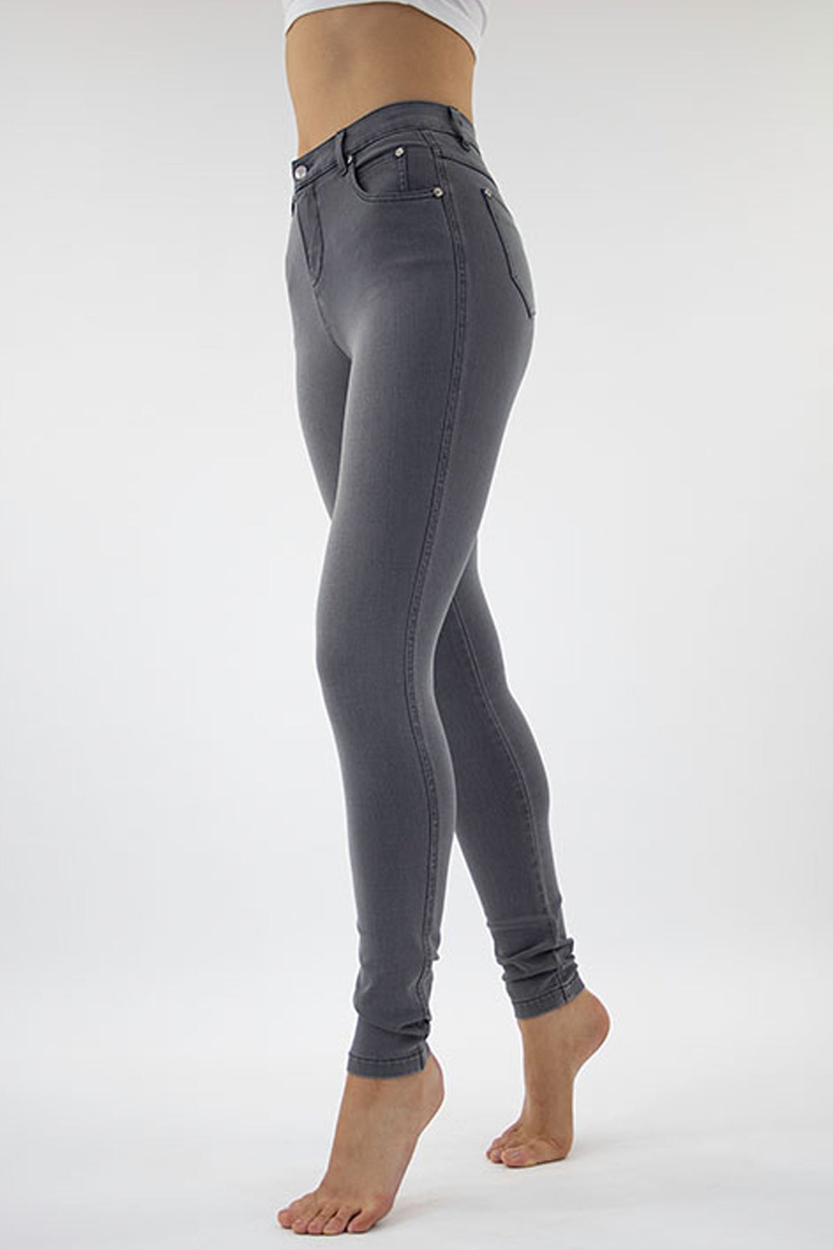 Marble 4 Way Stretch Skinny Sandblasted Jeans Grey 2407-182