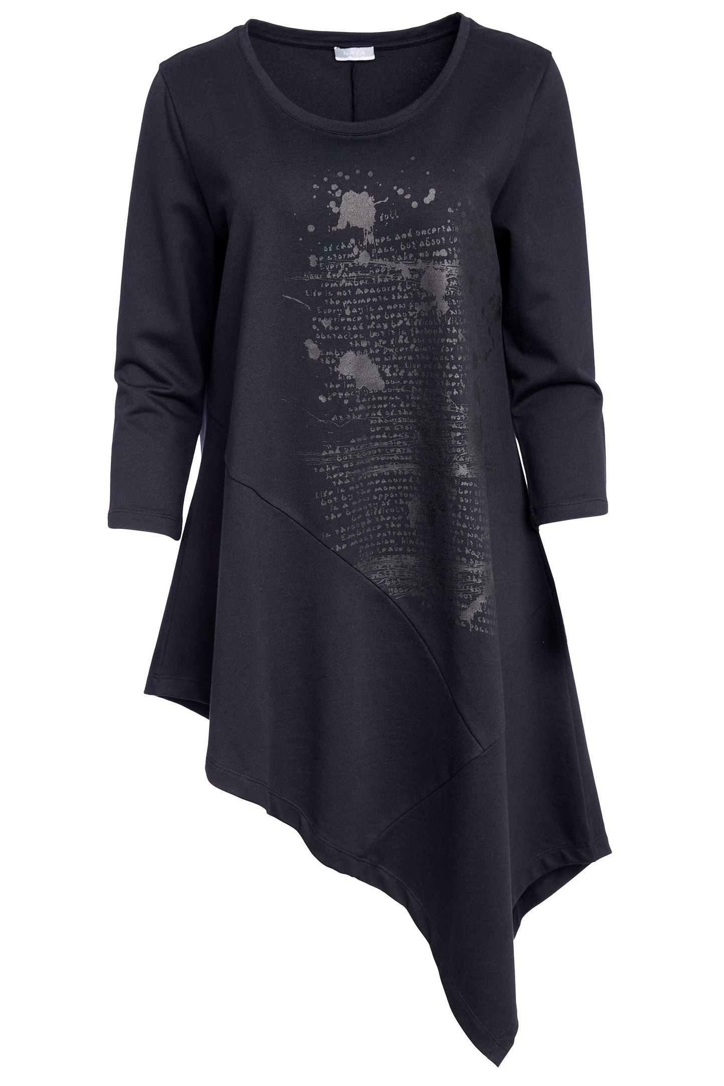 Naya Dipped Hem Tunic Black NAW25122-09