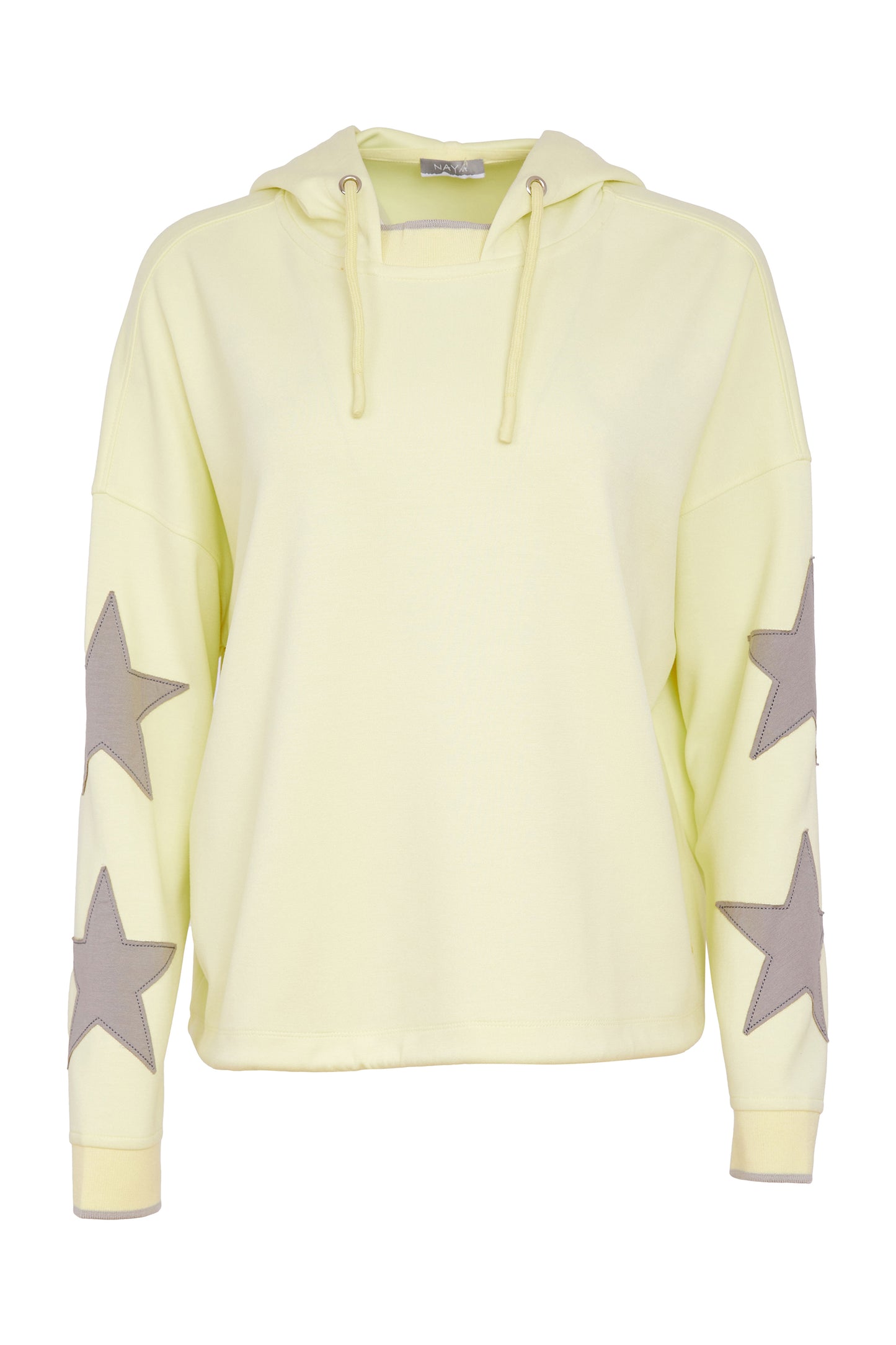 Naya Hooded Top With Contrast Cuff Lemon NAS26214-37