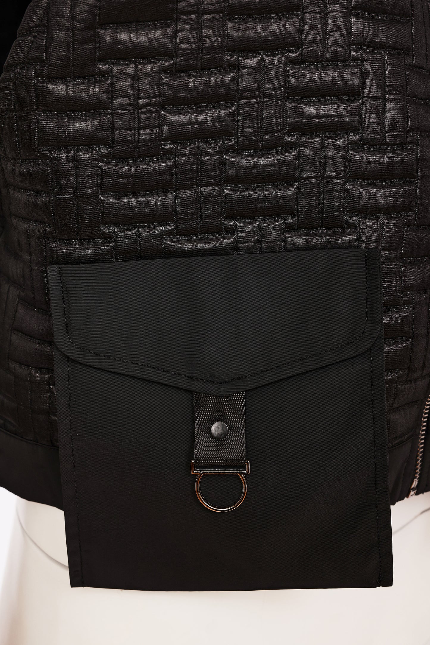 Naya Quilted Pocket Detail Waistcoat Black NAW26179-09