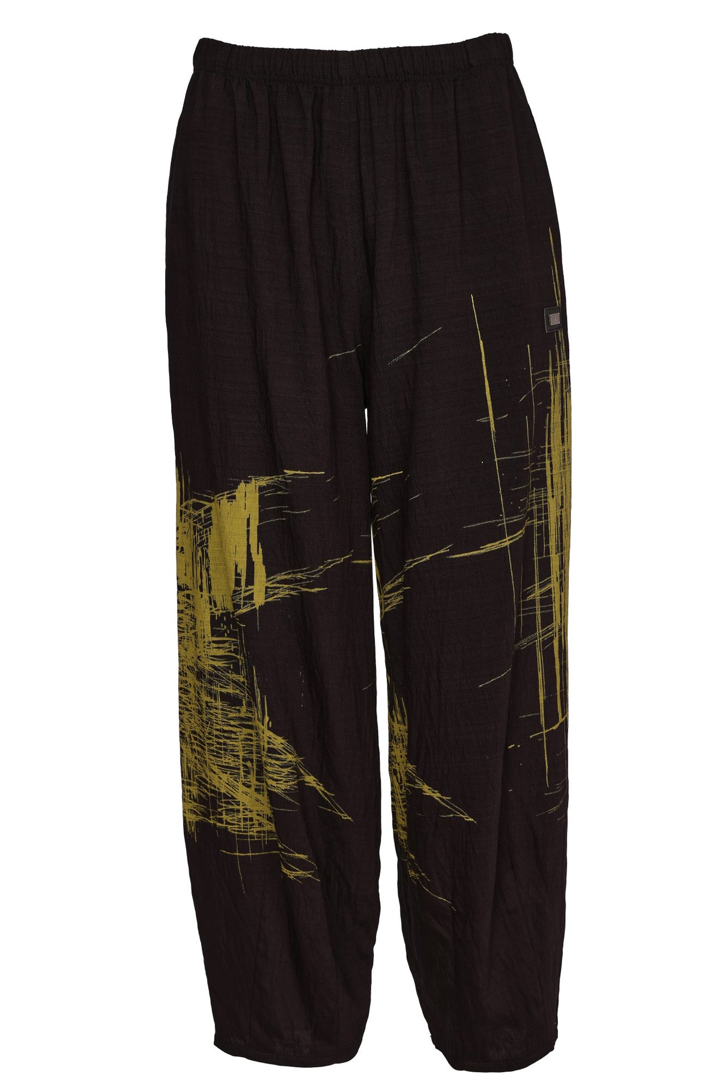 Naya Print Pull Up Trouser Black/Avocado NAW26242-953