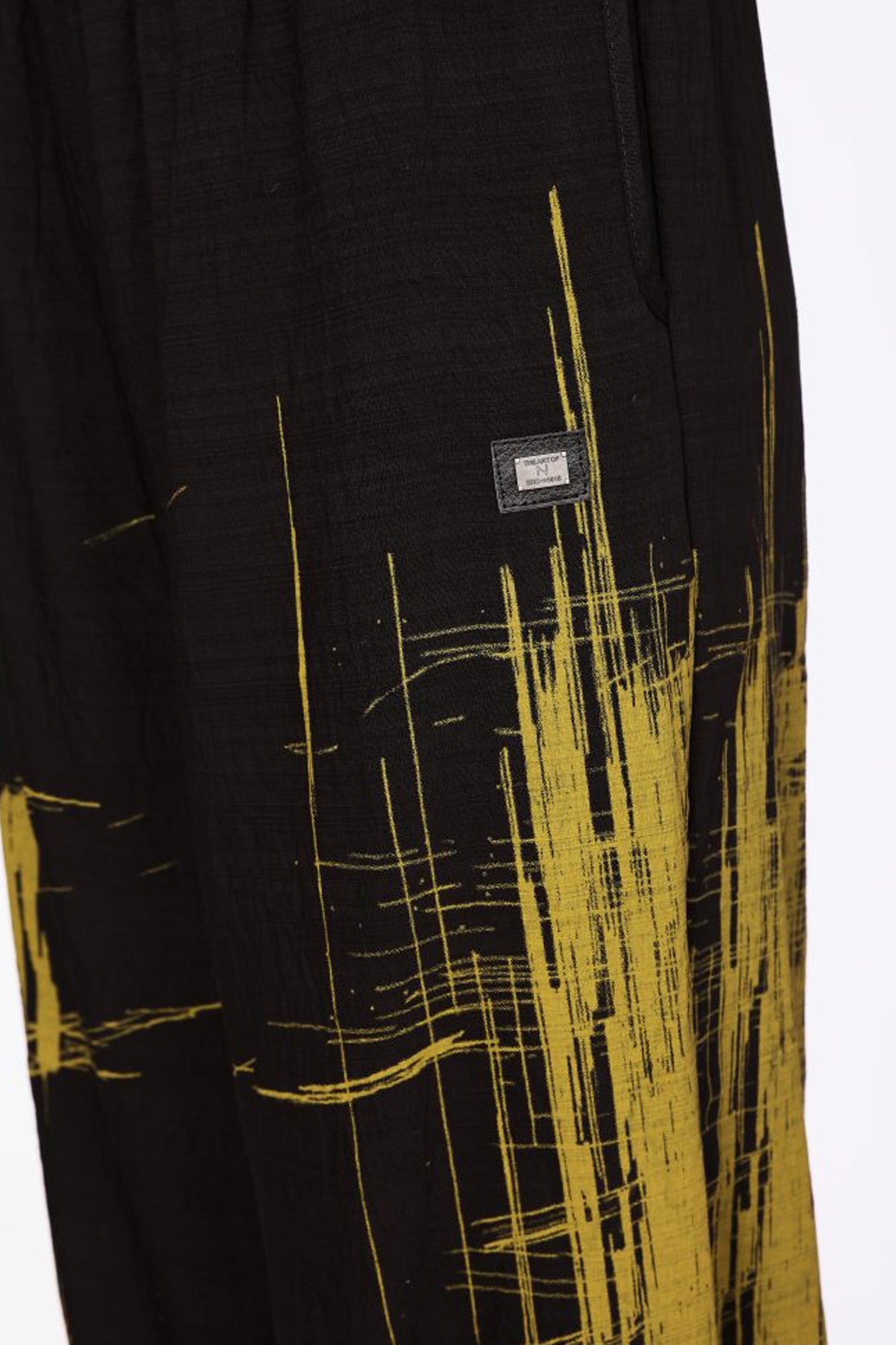 Naya Print Pull Up Trouser Black/Avocado NAW26242-953