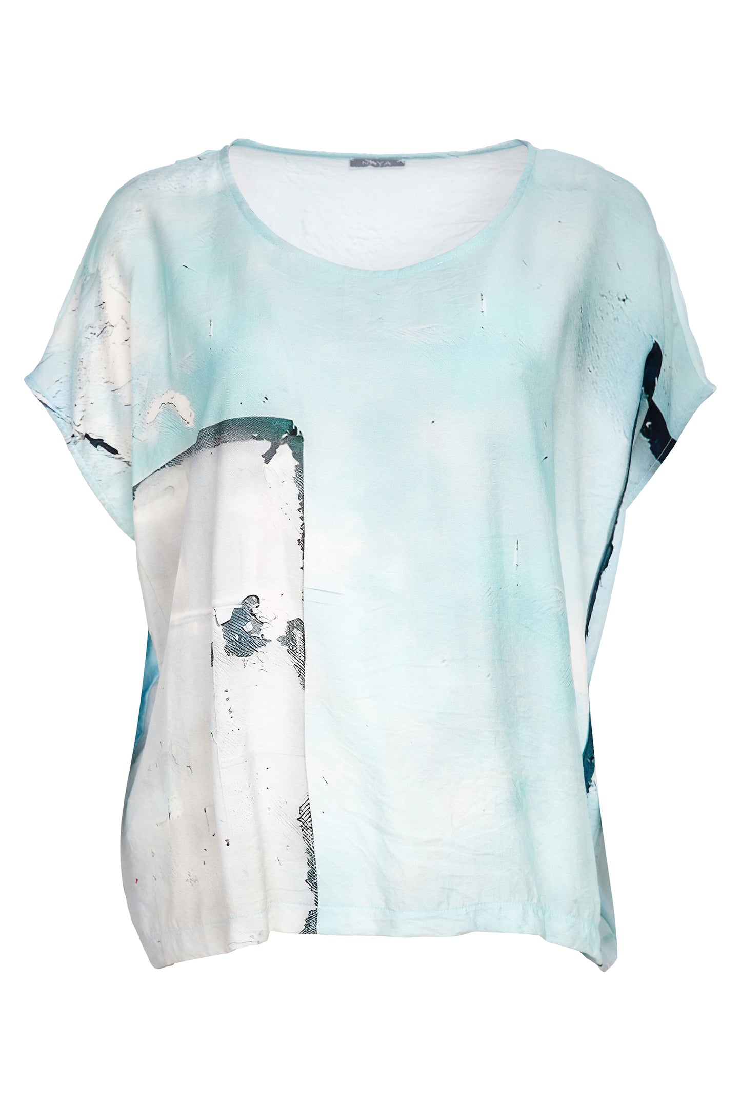 Naya Square Shape Faded Print Top Mint NAS26299-54