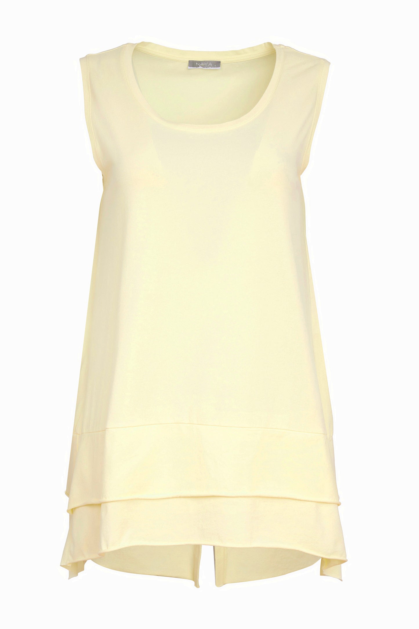 Naya Cami Top With Raw Hem Band Lemon NAS26115-37
