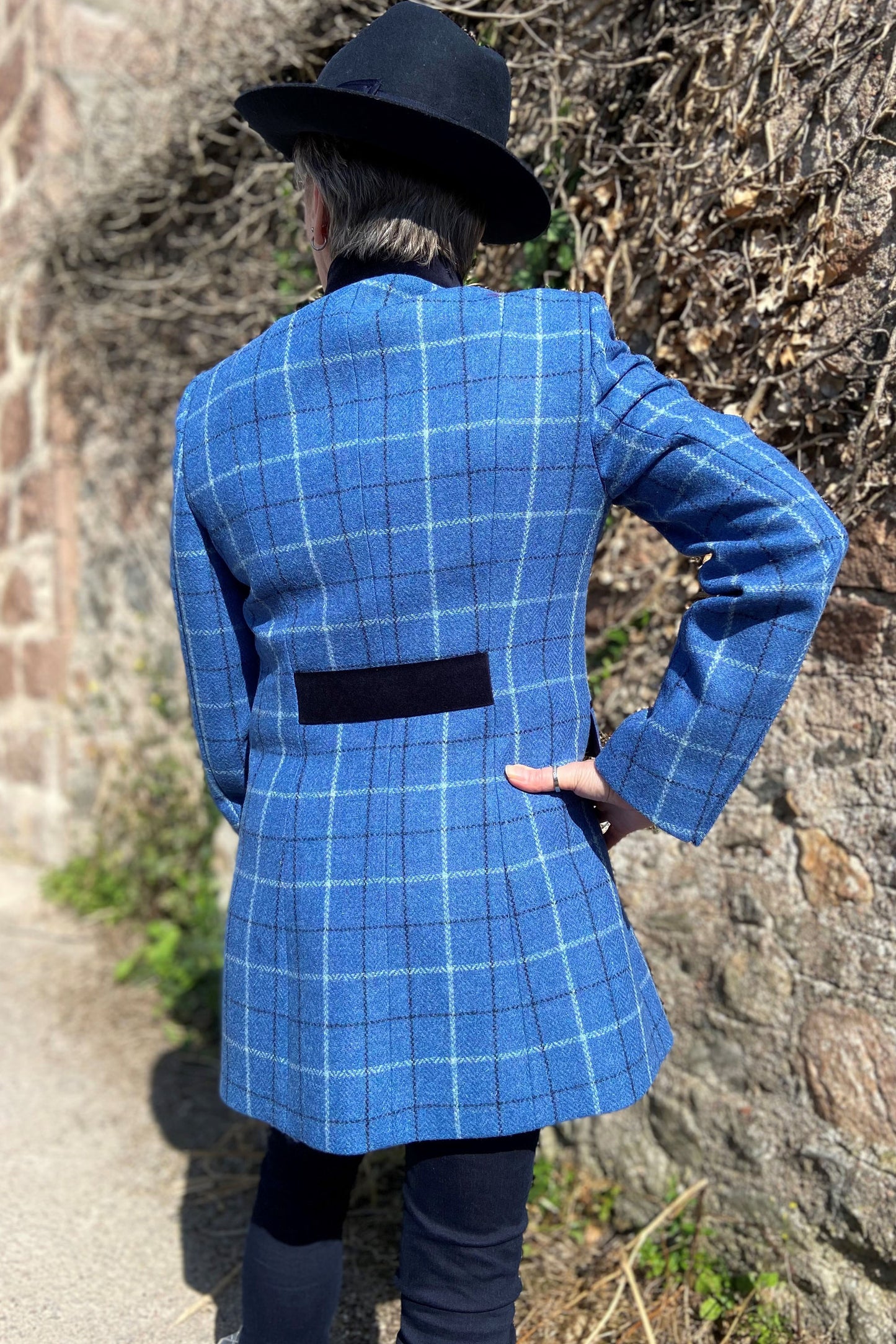 Bariloche Checked Tweed Jacket Blue/Navy Oncala