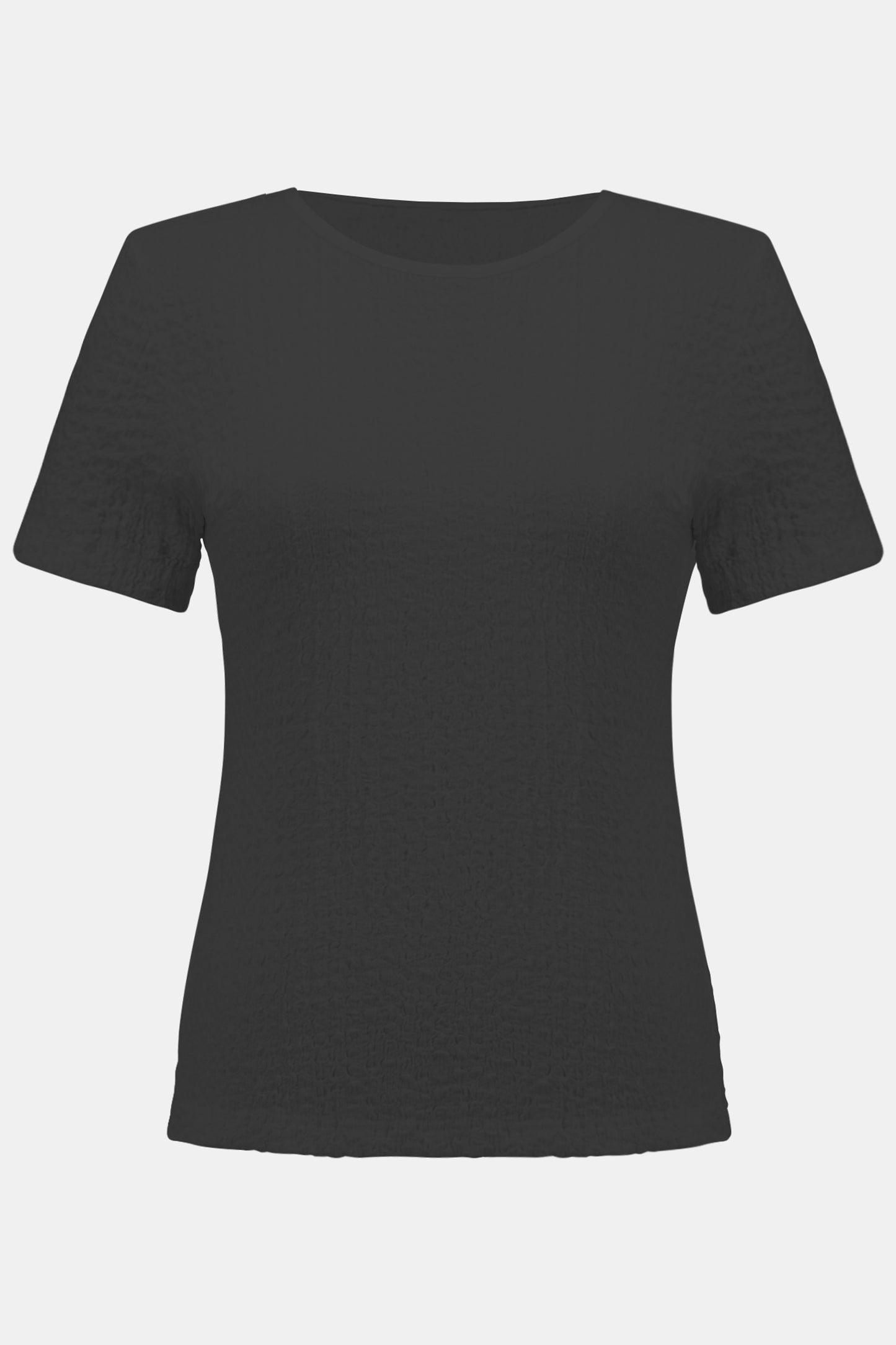 Joseph Ribkoff Puckered Knit Fitted Top Black 251167-11