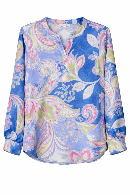 R.O.B by Godske Floral Print Hannah Blouse Palace Blue 56437-55129-650