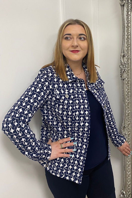 Robell Happy Jacket Geometric Print 57609-5467-69