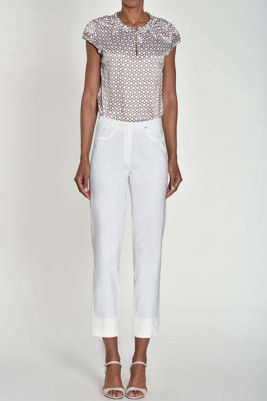 Robell Bella 09 Trousers Off White 51568-5499-111