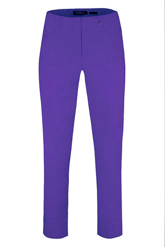 Robell Bella 09 Trousers Dark Purple 51568-5499-541