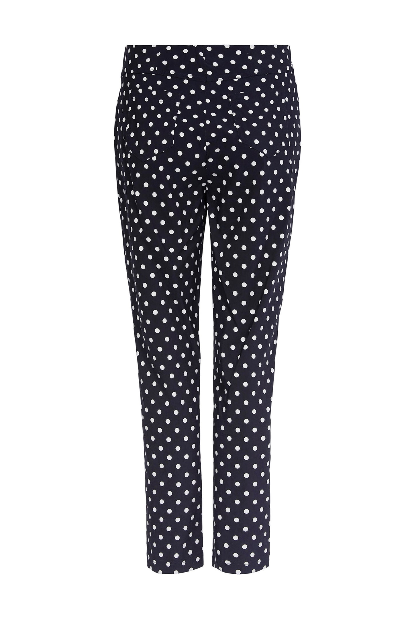 Robell Bella 09 Dot Print Trousers Navy 51560-54570-69