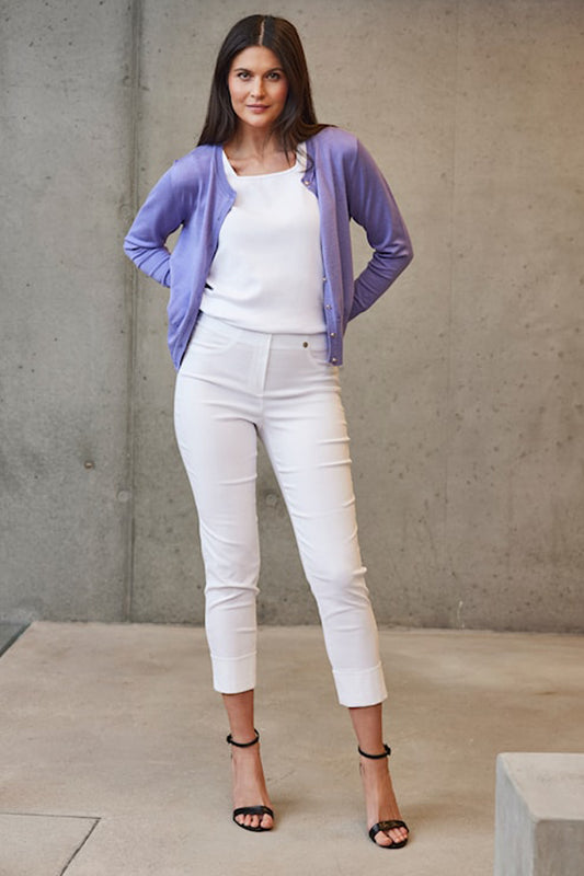 Robell Bella 09 Trousers White 51568-5499-10