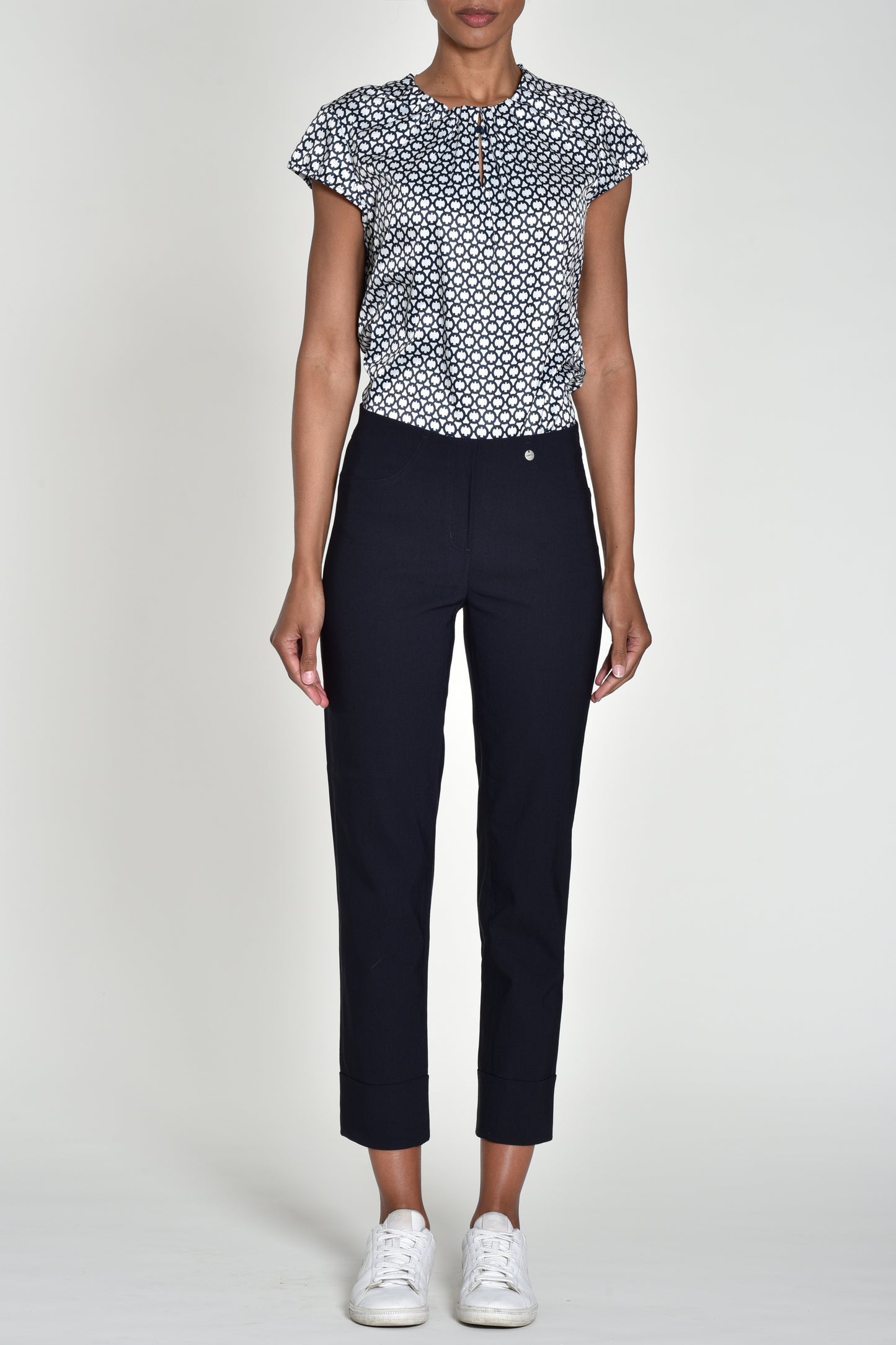 Robell Bella 09 Trousers Navy 51568-5499-69