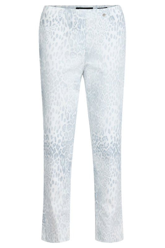 Robell Bella 09 Animal Print Trousers Silver 51692-55087-91