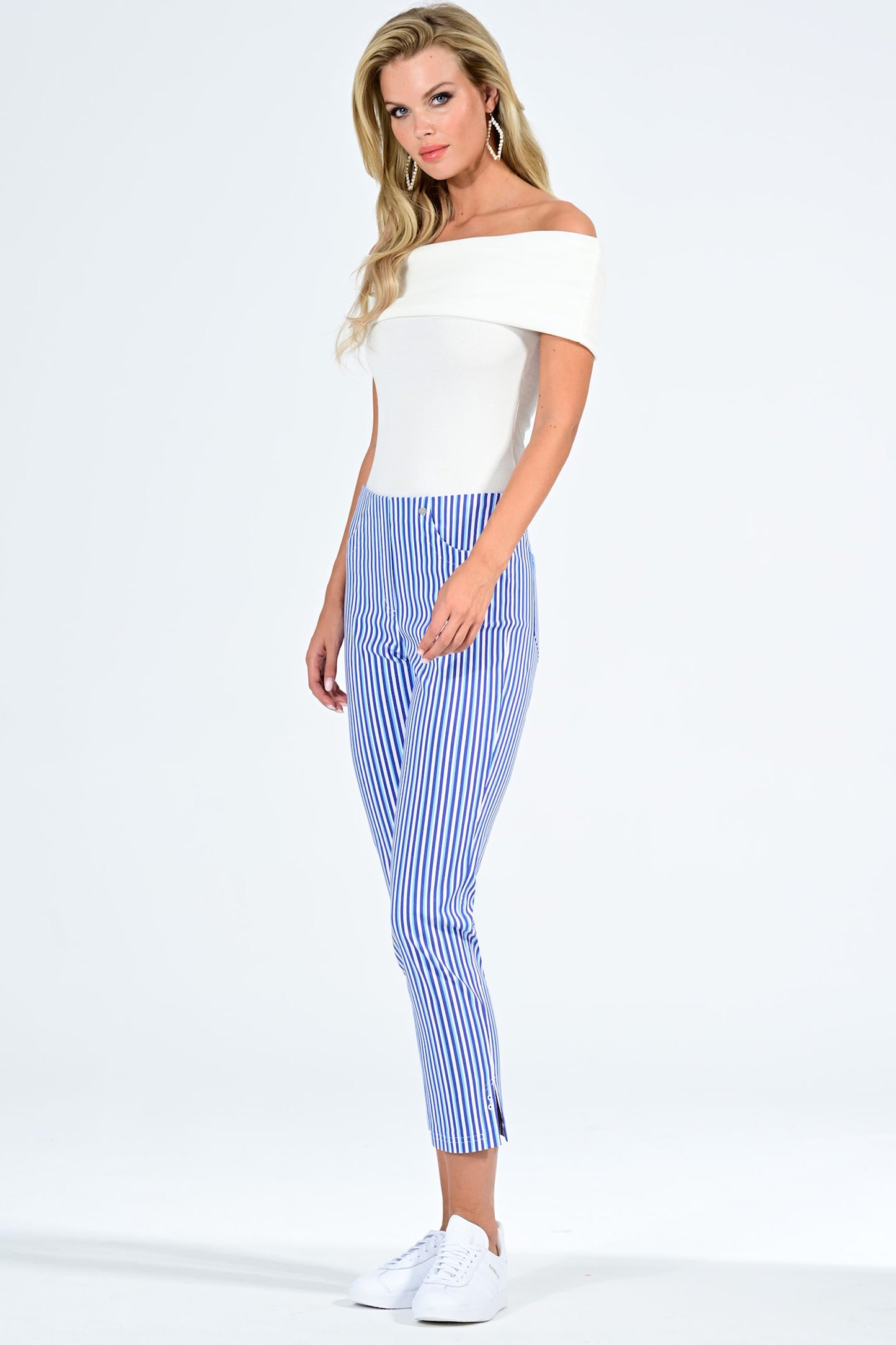 Robell Bella 09 Stripe Trousers 52483-5441-69