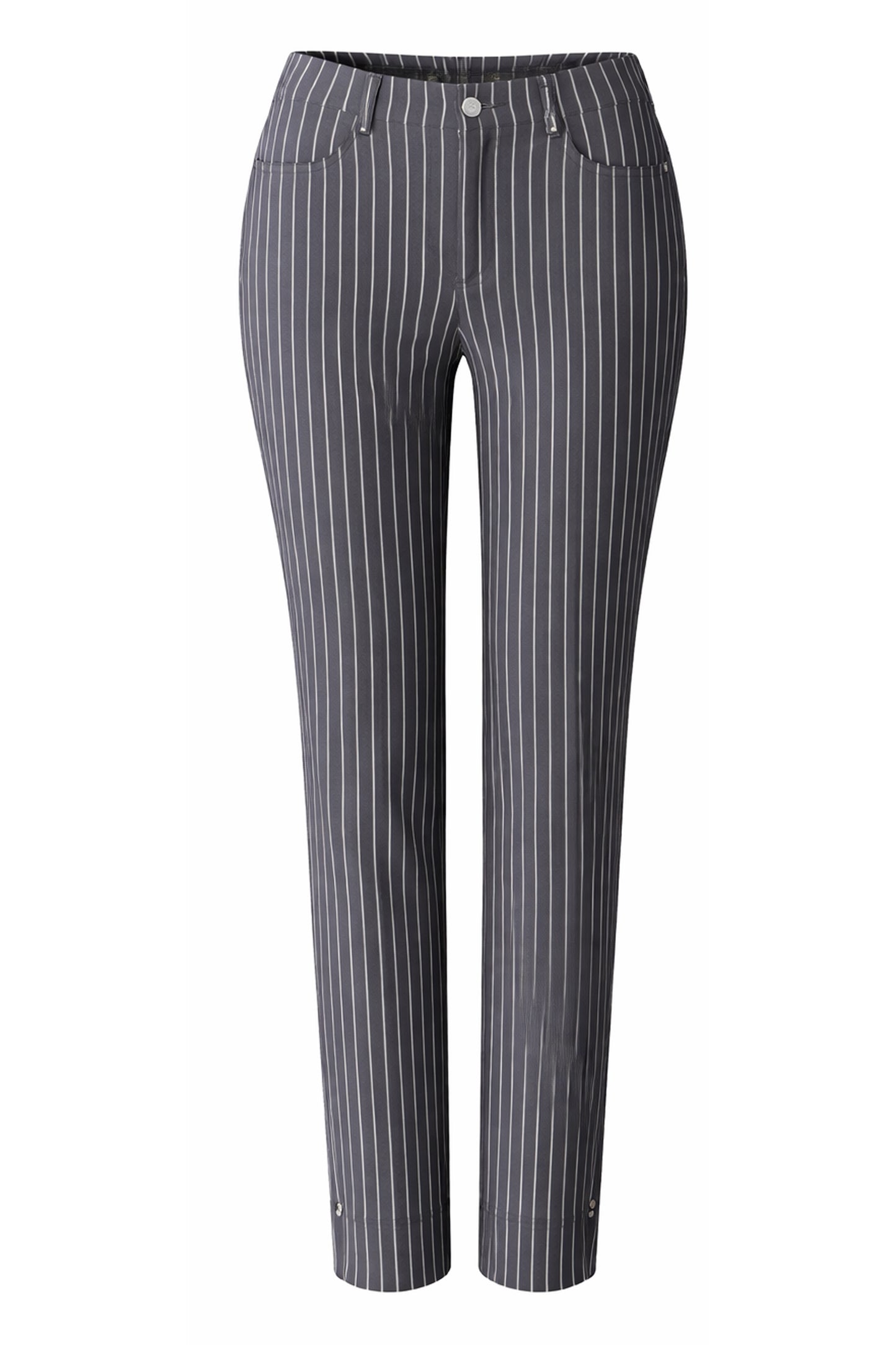 Robell Bella 09 Stripe Trousers Navy/White 51665-55086-69
