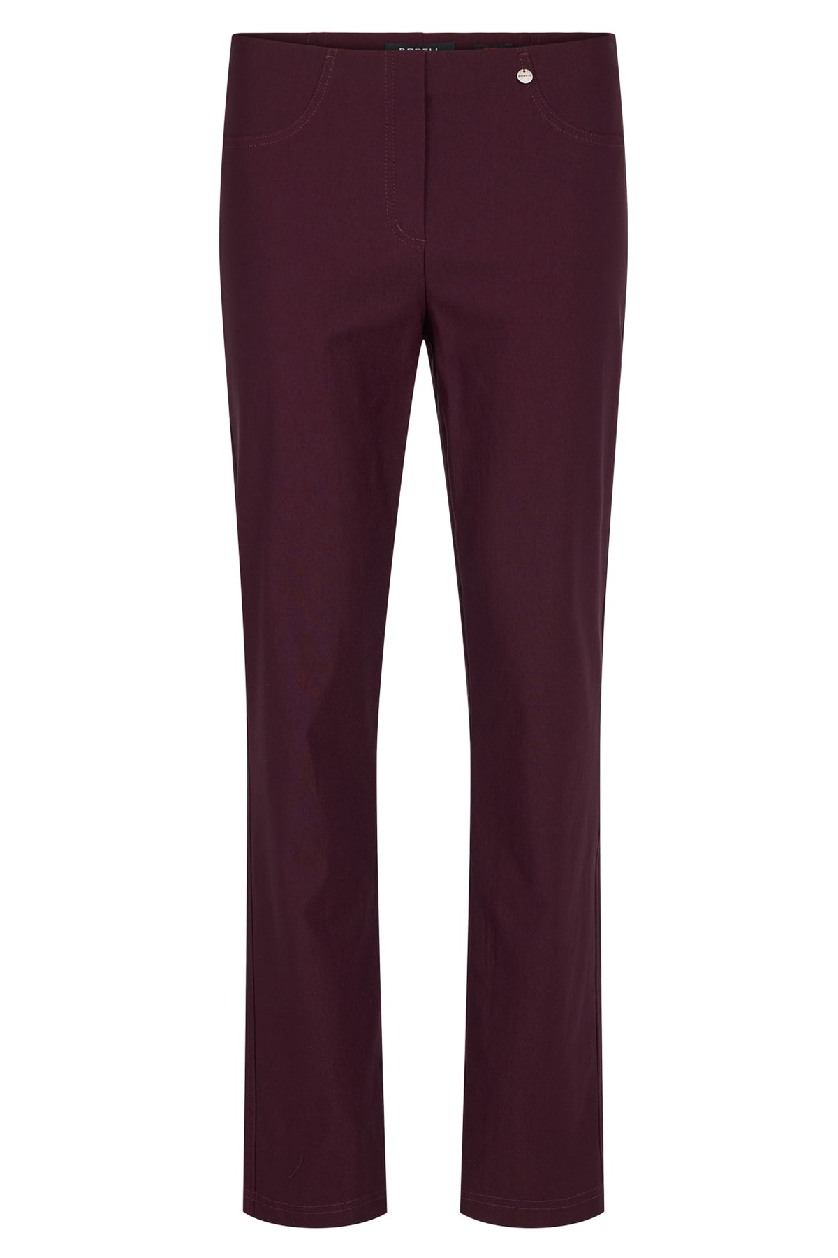 Robell Bella Fleece Lined Short Length Trousers Sangria 51559-54025-560S - 29" Leg
