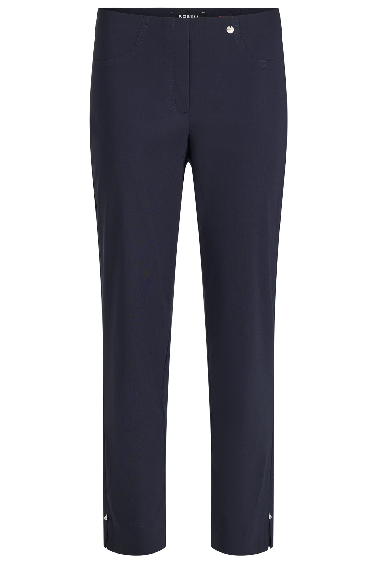 Robell Bella 09 Diamante Split Hem Trousers Navy 52642-5499-69