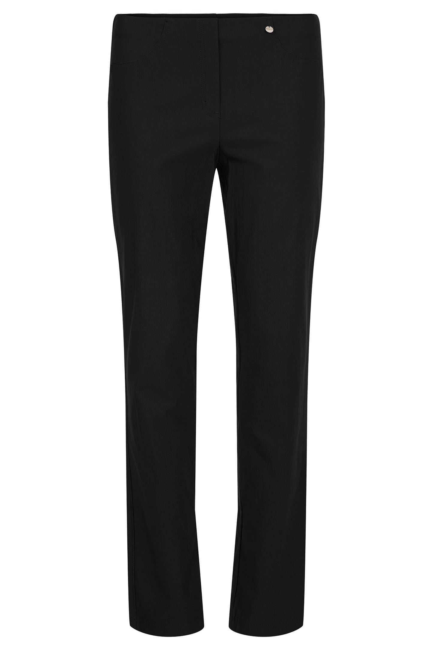 Robell Bella Fleece Lined Short Length Trousers Black 51559-54025-90S - 29" Leg