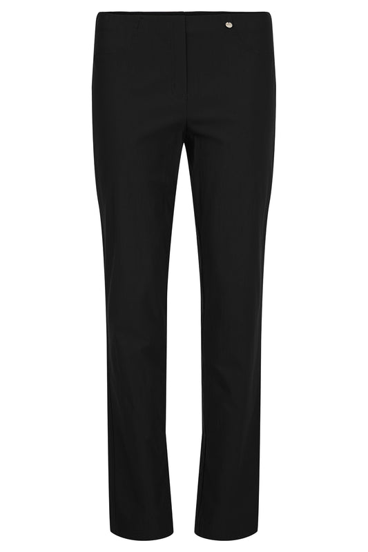 Robell Bella Fleece Lined Full Length Trousers Black 51559-54025-90 - 31" Leg