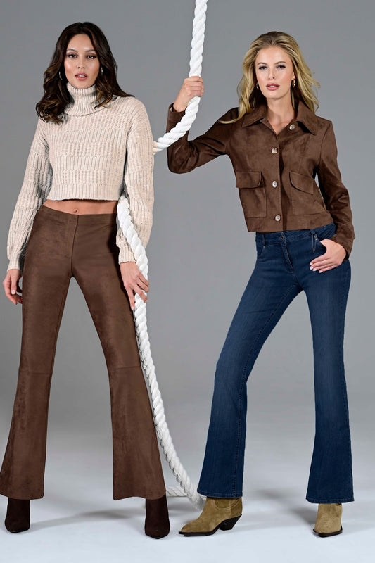 Robell Joella Flared Jeans Navy 52459-5459-69