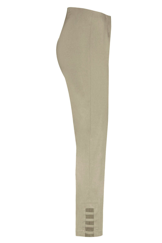 Robell Lena 09 Cut Out Detail Trousers Sand 52550-5499-13