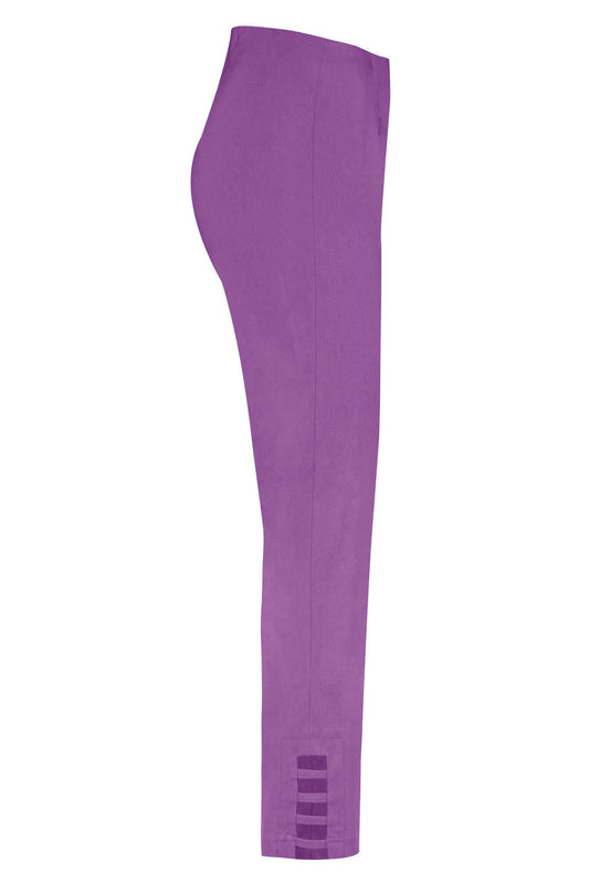 Robell Lena 09 Cut Out Detail Trousers Lavender 52550-5499-523