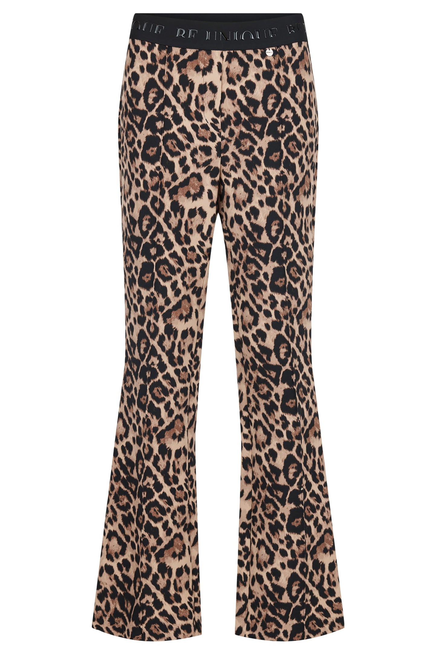 Robell Animal Print Flared Joella Trousers Brown/Black 53466-55061-38