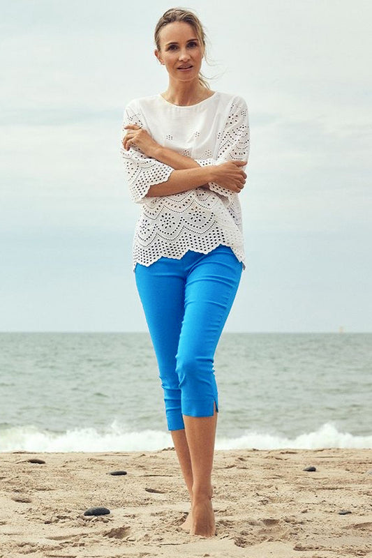 Robell Marie 07 Capri Trousers Blue 51576-5499-601